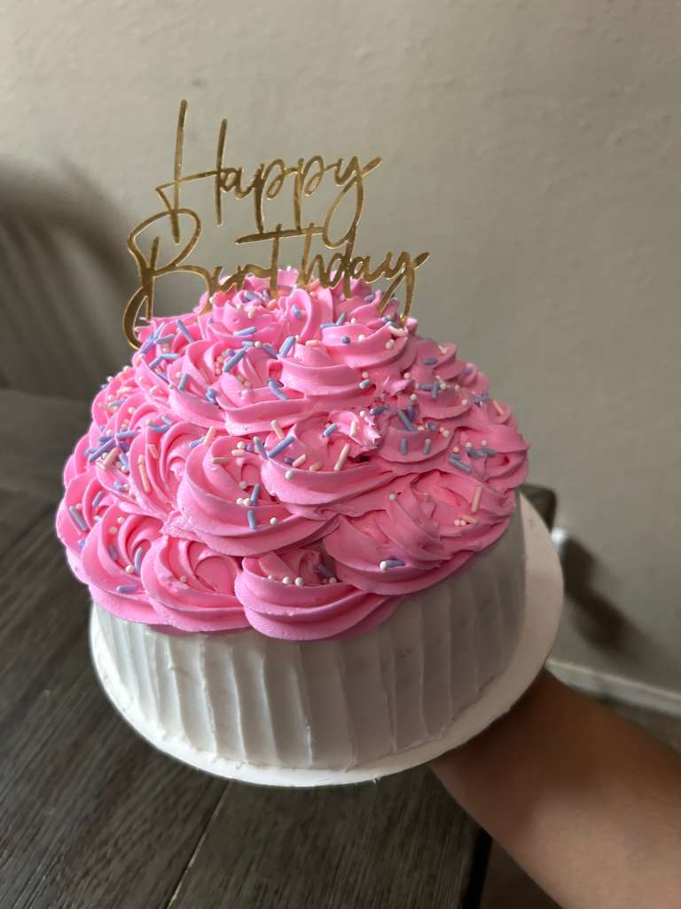 Pink birthday cake