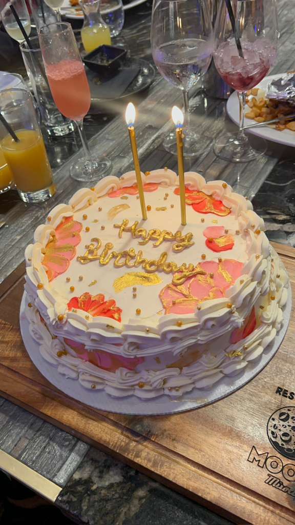 Birthday cake with candles