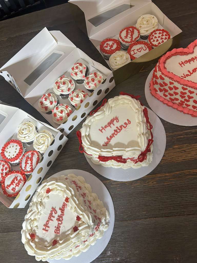 Valentine cake selection