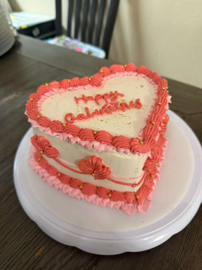 Galentines heart cake