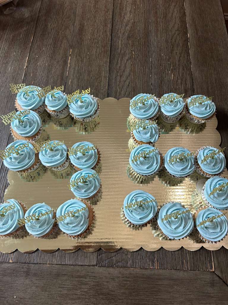 Birthday cupcake arrangement