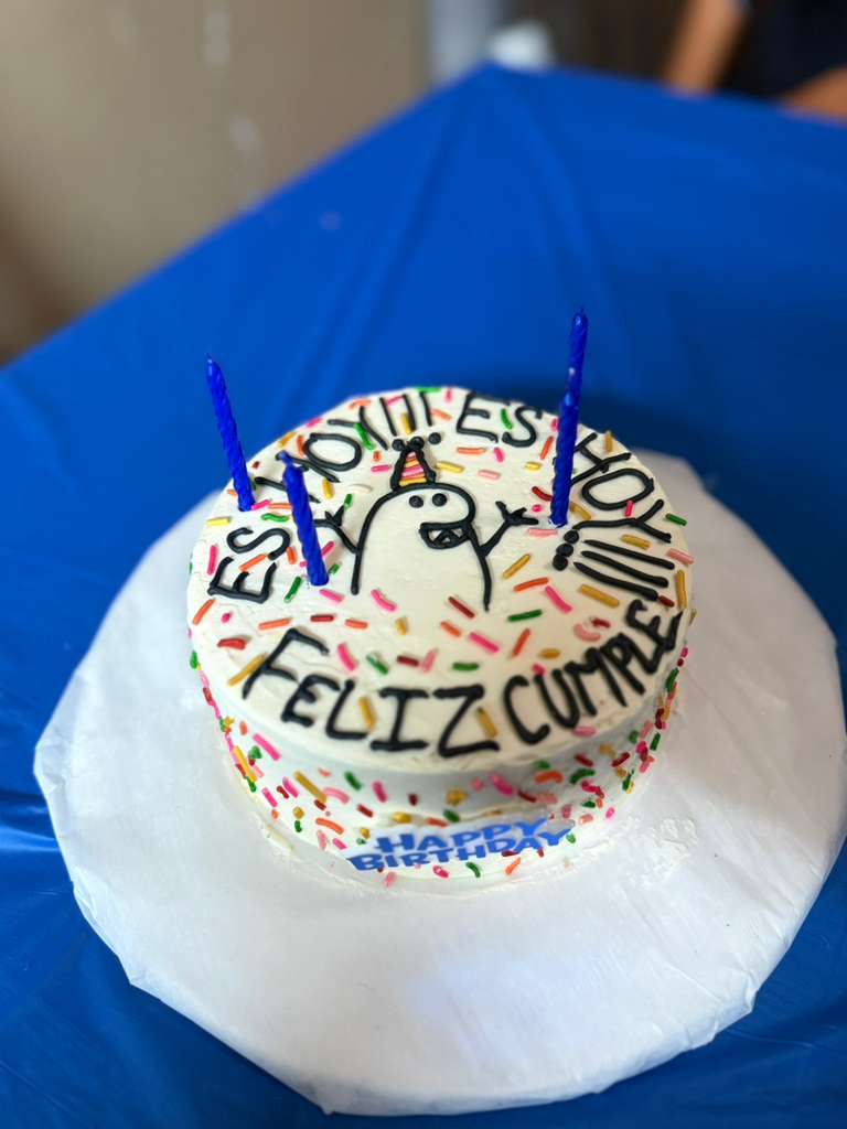 Sprinkle birthday cake